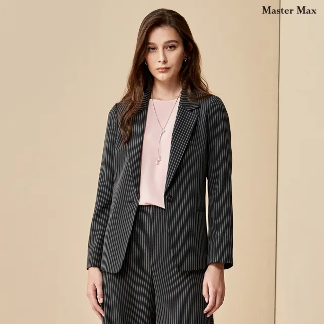 【Master Max】變化款直條紋修身西裝外套(8227092)