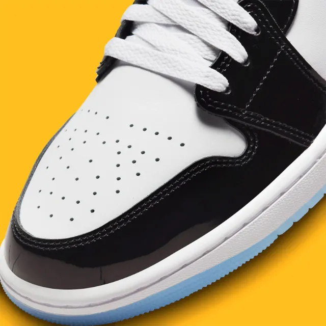 NIKE 耐吉】休閒鞋Air Jordan 1 Low Concord 漆皮冰藍底黑白男款DV1309