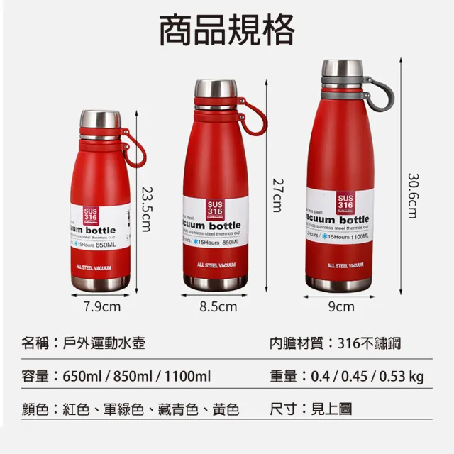 【bebehome】SU316不銹鋼保溫保冷瓶-850mL(大容量長效保溫保冷水壺 附茶漏)