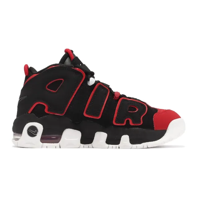 NIKE 耐吉】休閒鞋Air More Uptempo GS 大童女鞋黑紅大AIR 氣墊Red Toe