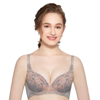 【Swear 思薇爾】花悅系列A-F罩蕾絲包覆女內衣(石雲灰)