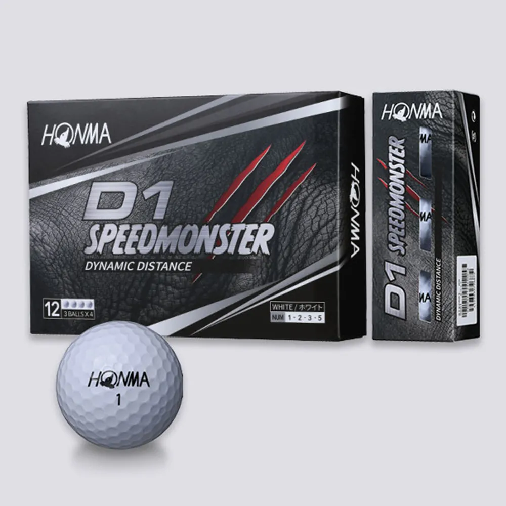 【HONMA 本間高爾夫】GOLF BALL D1 SPEEDMONSTER 三層球 高爾夫球 BT2003(3入組)