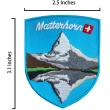 【A-ONE 匯旺】瑞士吹笛咕咕鐘旅遊磁鐵+瑞士 馬特洪峰 湖倒影造型刺繡裝飾貼2件組 fb打卡地(C61+192)