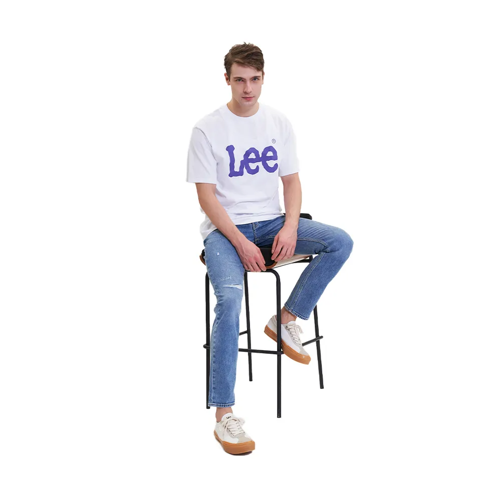 【Lee 官方旗艦】男裝 牛仔褲 / 709 低腰合身小直筒 淺藍洗水(LL220043195)