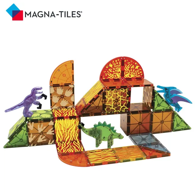 【Magna-Tiles】磁力積木-恐龍世界40片(磁力片)