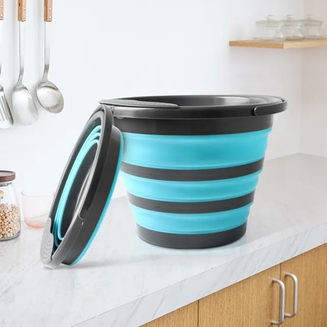 【Vanibaby】手提式折疊水桶兩入組(10L+5L)