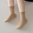 【橘魔法】（5雙一組）氣質圖形浮雕花中筒襪 (襪子 堆堆襪 兒童 女童 兒童 童裝 白襪 全白襪子)
