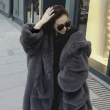 【RH】法蘭絨質感長版鋪棉外套(絨毛鋪棉保暖外套最後一件出清)