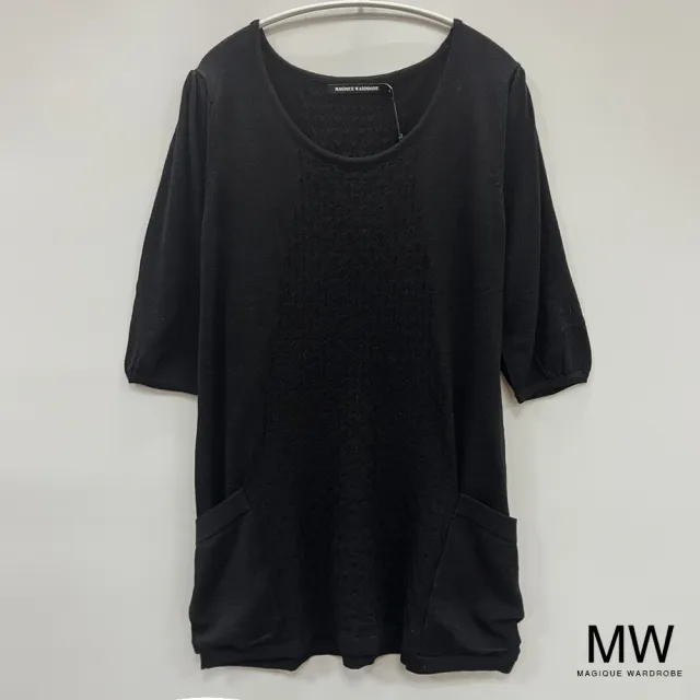 【MAGIQUE WARDROBE】圓領細針織口袋上衣(2色)