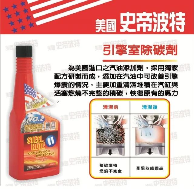 【STEEL KOTE 史帝波特】美國史帝波特引擎室除碳劑-5入組(汽油精 除碳)