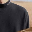 【Dition】韓系立領電繡awesome發熱衣 長袖上衣(內搭 高彈力 保暖)