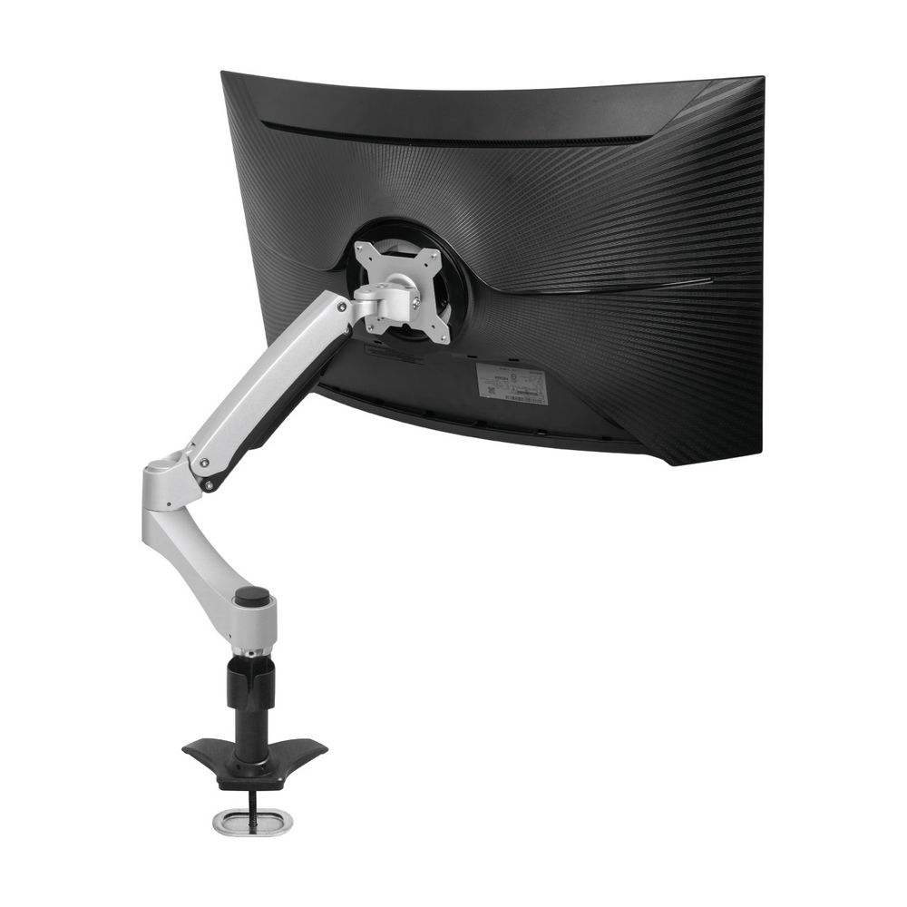 【HE Mountor】載重版.穿桌雙節懸臂懸浮式螢幕支架-適用曲面34吋以下4-7.5kg/平面38吋以下4-12kg(H20AUi)