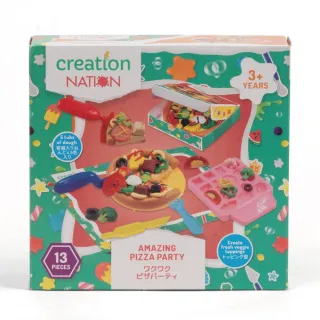 【ToysRUs 玩具反斗城】Creation Nation 披薩派對遊戲組(益智玩具 黏土 手工藝 創作 家家酒)