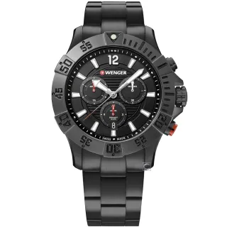 【WENGER 威戈】Seaforce 海神200米防水計時潛水錶 男錶 手錶 禮物 情人節(01.0643.121)