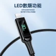 【ACEFAST】LED數顯 30WPD Type-C to Lightning 1.2米 MFI認證 鋅合金傳輸充電線(C6-01 1.2米 LED數顯)