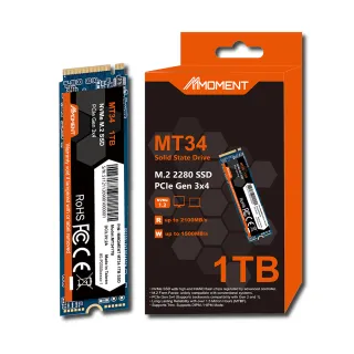 【Moment】MT34 1TB M.2 2280 PCIe Gen3x4 SSD固態硬碟(MT34 1TB)