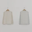 【CUMAR】小立領不對稱設計雪紡印花-女長袖襯衫 印花 藍 黃(二色/版型適中)