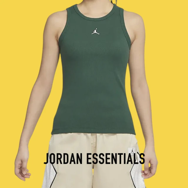 NIKE 耐吉 JORDAN ESSENTIALS 小Logo 女款 背心 橄欖綠 DO5049-333(JORDAN)