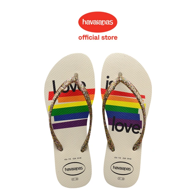 havaianas 哈瓦仕 拖鞋 男鞋 女鞋 夾腳拖鞋 巴西 平權系列 Top Pride 白 4147797-0121U(哈瓦士)