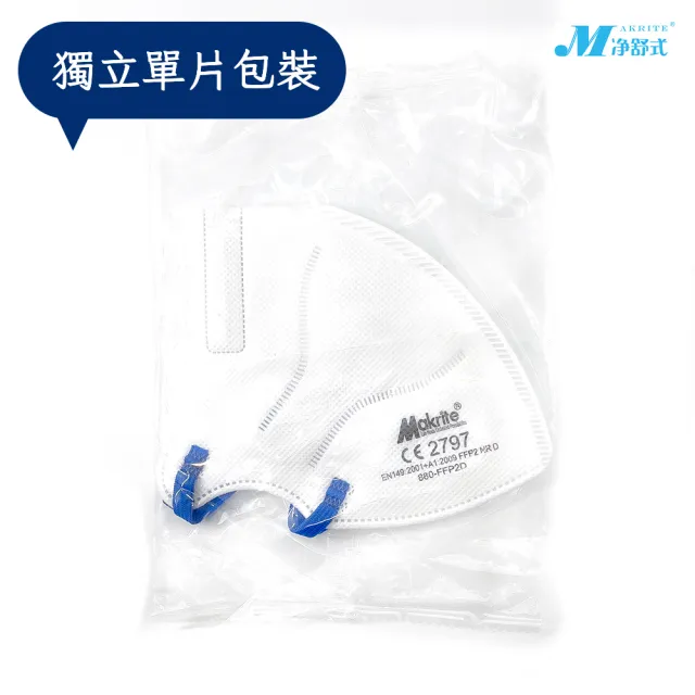 【淨舒式】Makrite｜FFP2_歐盟認證防護口罩2盒｜20片/盒｜折疊｜880-FFP2D(FFP2口罩)