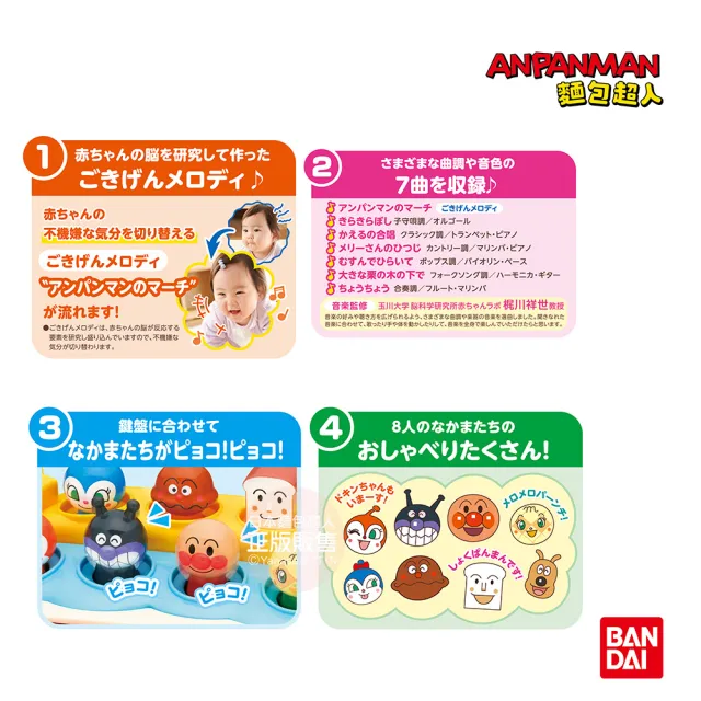 【ANPANMAN 麵包超人】官方商店  麵包超人 好朋友演唱會音樂鍵盤