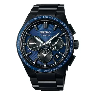【SEIKO 精工】ASTRON 黑標 GPS Astron☆☆鈦金屬藍色宇宙衛星錶款-男錶(SSH121J1/5X53-0BV0B)