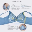 【Clany可蘭霓】台灣製集中包覆ABC罩杯蕾絲涼感機能女內衣 小胸爆乳性感珍珠水美人按摩(藍色 8026-52)