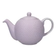 【LondonPottery】Globe陶製茶壺 格紋紫900ml(泡茶 下午茶 茶具)