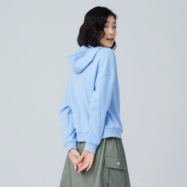 【BATIS 巴帝斯】大 LOGO 環保紗長袖帽 T - 女 - 三色(保暖、舒適)