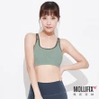 【Mollifix 瑪莉菲絲】A++活力自在後交叉舒適BRA、瑜珈服、無鋼圈、運動內衣(淺綠+灰湖綠)