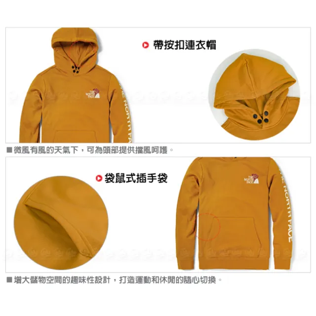 The North Face】男LOGO 連帽T恤《深綠》4NF8/連帽上衣/休閒長袖(悠遊