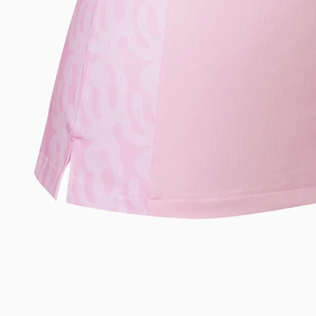 【PING】女款果嶺迷彩立領短袖POLO衫-粉紅(吸濕排汗/涼感/GOLF/高爾夫球衫/RA22111-15)