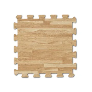 【特力屋】耐磨抗污木紋EVA巧拼地墊 淺拼花30X30X1cm 6入