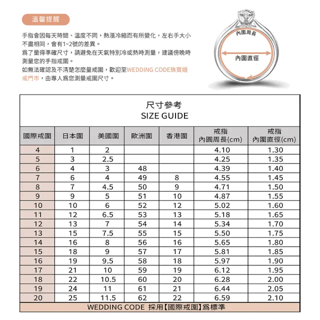 【WEDDING CODE】PT950鉑金 13分求婚戒 3347-13(天然鑽石 情人節 禮物 禮盒)