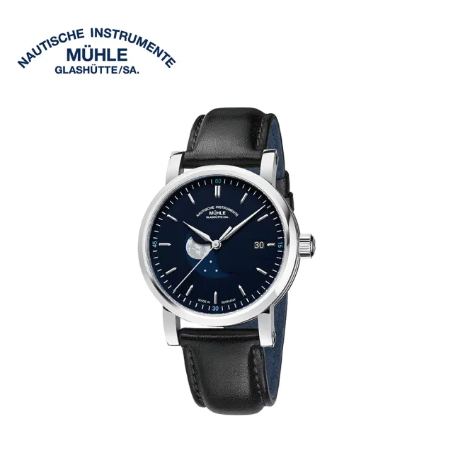 【GLASHUTTE】格拉蘇蒂．莫勒 TEUTONIA IV BLUE MOON M1-44-62-LB藍面月相機械男/女錶