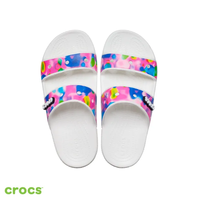 【Crocs】中性鞋 霓虹經典雙帶拖鞋(207771-102)