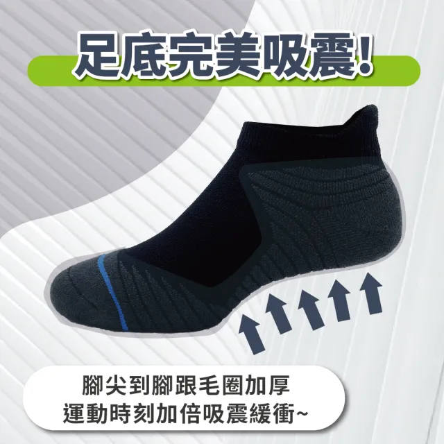 【S.Motus除臭襪】MIT 12雙 護跟運動機能襪(台灣製 運動襪 籃球襪 襪子 機能襪 保暖 除臭襪 氣墊襪 跟腱襪)