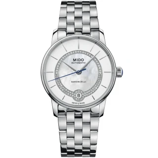 【MIDO 美度】BARONCELLI 永恆系列 真鑽 機械腕錶 禮物推薦 畢業禮物(M0378071103100)