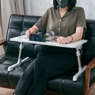 【樂嫚妮】可升降摺疊電腦桌 床上懶人桌(折疊閱讀桌 筆電桌)
