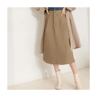 【OB 嚴選】不易皺簡約打褶A字中長裙 《CA2665》