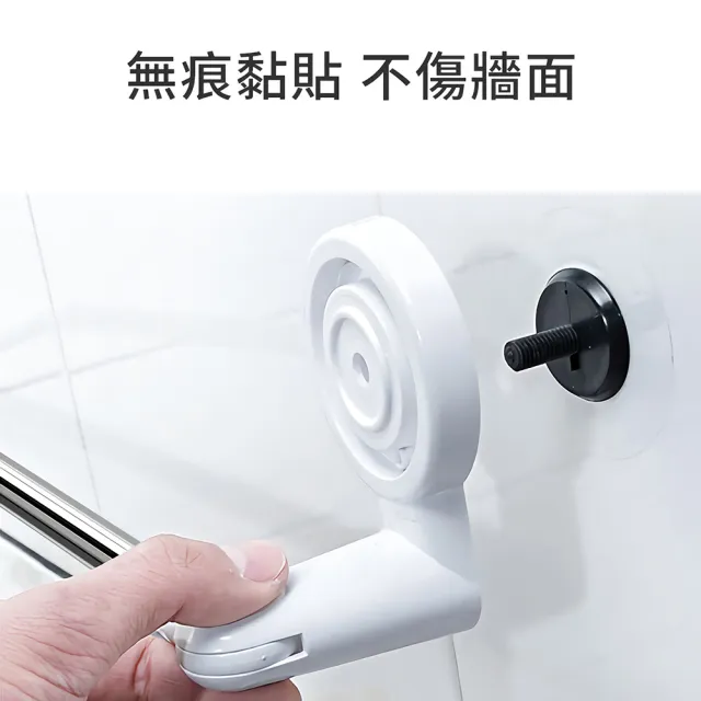【STICK】無痕不鏽鋼可伸縮毛巾架 轉角壁掛拖鞋架浴巾架 附掛勾廚房浴室收納置物架 抹布架廚具架 