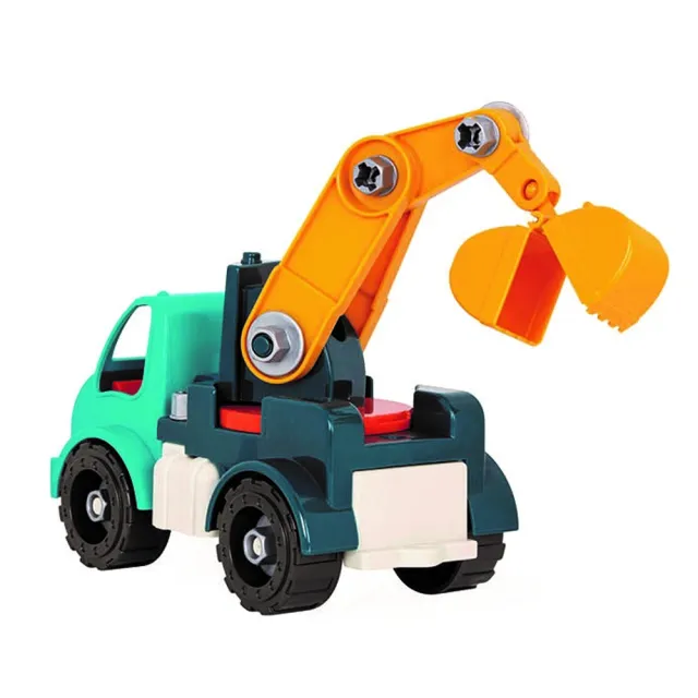【B.Toys】工程吊車-拼組車(玩具車/家家酒/工程車)