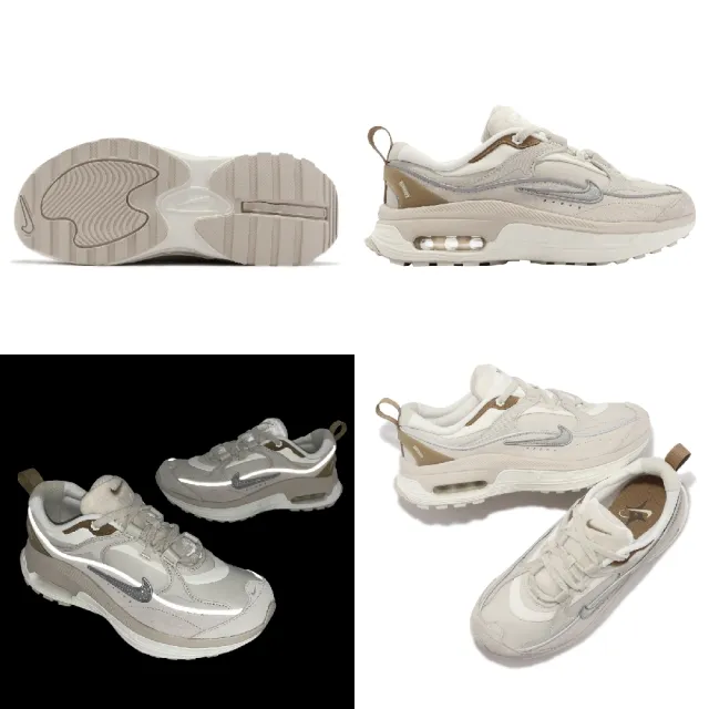 【NIKE 耐吉】休閒鞋 Wmns Air Max Bliss 女鞋 米白 焦糖奶茶 氣墊 反光 運動鞋(FB1860-101)