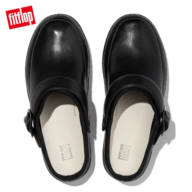 【FitFlop】GOGH PRO SUPERLIGHT可調式後帶木屐鞋穆勒鞋-女(黑色)