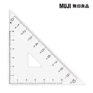 【MUJI 無印良品】壓克力三角尺.45度角