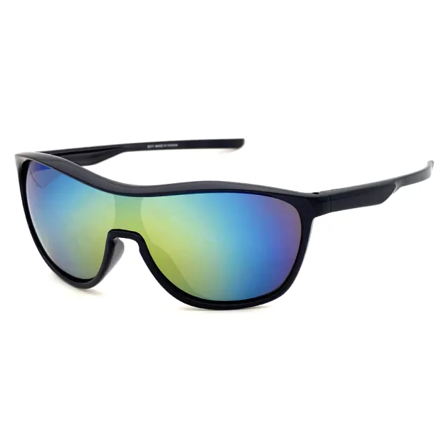 【SUNS】休閒大框流線型太陽眼鏡 綠水銀 防爆頂規墨鏡 S217 抗UV400(採用PC防爆鏡片/抗UV400/檢驗合格)