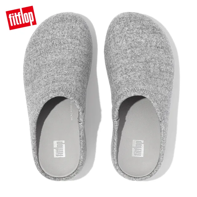 【FitFlop】SHUV FELT CLOGS易穿脫舒適木屐鞋穆勒鞋-女(灰色)