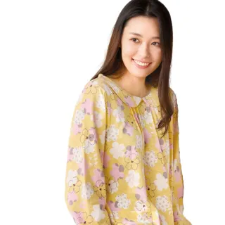 【Wacoal 華歌爾】睡衣-仕女系列 M-L繽紛萬花筒純棉針織印花洋裝 LWZ36423YS(亮彩黃)