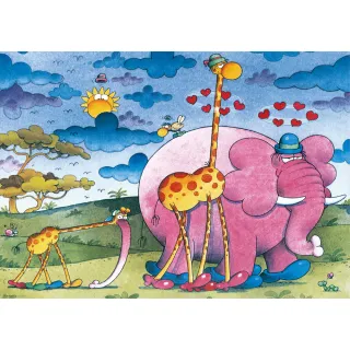 【雷諾瓦】Special-愛情至上/1000片拼圖/Mordillo/HEYE(桌遊/益智/裝飾/送禮/禮物)