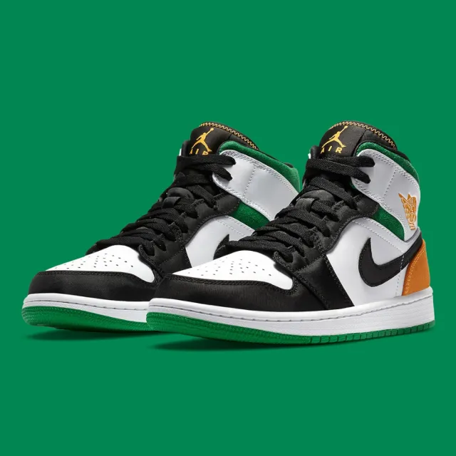 NIKE 耐吉】Air Jordan 1 Mid SE Oakland 白綠橙男鞋852542-101(Air